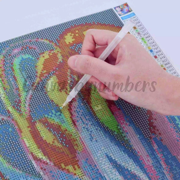 Abstract Funky Monkey - Diamond Painting Kit-Dive into a fun, no-hassle diamond painting experience with our funky monkey kit. Ideal for chill times alone or shared with kids at home!-Canvas by Numbers