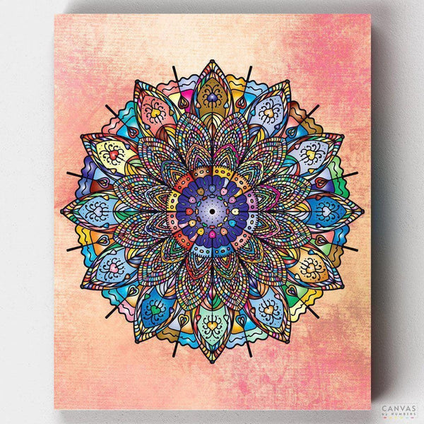 Empathy Mandala Paint by Number kit-Immerse yourself in the calming art of Mandala Paint by Number, and discover tranquility with the Empathy Mandala Kit from Canvas by Numbers.-Canvas by Numbers