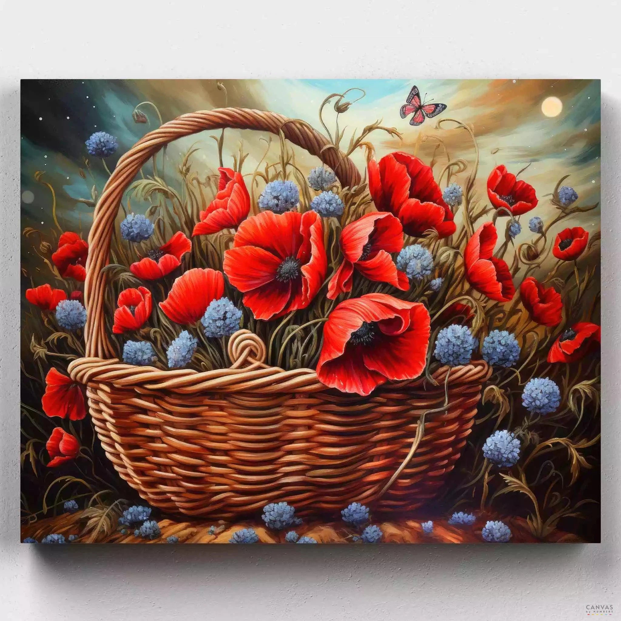 Paintworks Blue Poppies 11 x 14 Paint by Number Kit