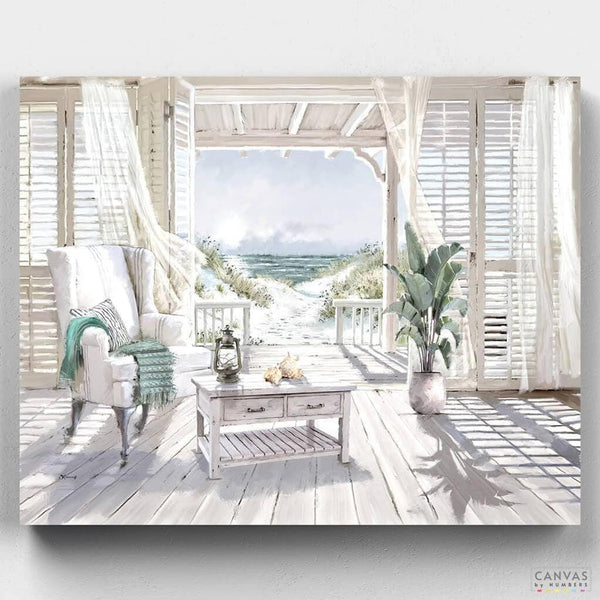 Sea Whispers - Paint by Numbers-A soothing seascape paint by numbers by Richard Macneil. Intricate and relaxing, this beach paint by numbers is a blast to paint! Only at CBN.-Canvas by Numbers