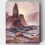 The Towers of Tower Falls, Yellowstone (1875) - Paint by Numbers-Experience American heritage with our 