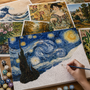 Famous paintings recreated with paint by numbers 