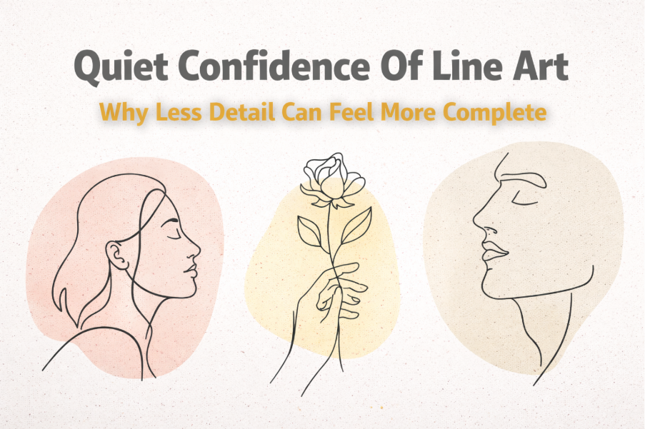 Line Art Confidence: Why Less Detail Feels Complete