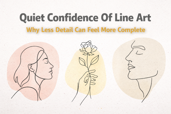 Quiet Confidence Of Line Art