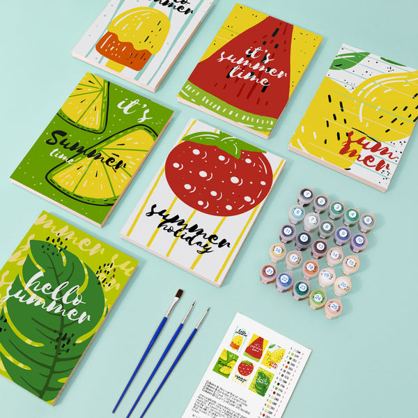 Summer Fruits - Mini Paint by Numbers Set