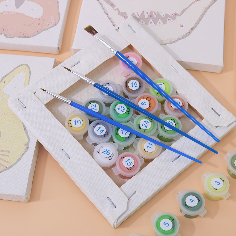Smiling Friends – Mini Paint by Numbers Set