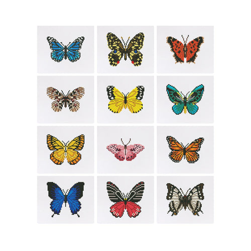 Butterfly Collection 2 - Mini Diamond Painting Kit. Discover the Butterfly Collection 2 Mini Diamond Painting Kit. Craft 12 unique butterfly designs that sparkle with creativity and charm!