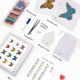 Butterfly Collection 2 - Mini Diamond Painting Kit-Discover the Butterfly Collection 2 Mini Diamond Painting Kit. Craft 12 unique butterfly designs that sparkle with creativity and charm!-Canvas by Numbers