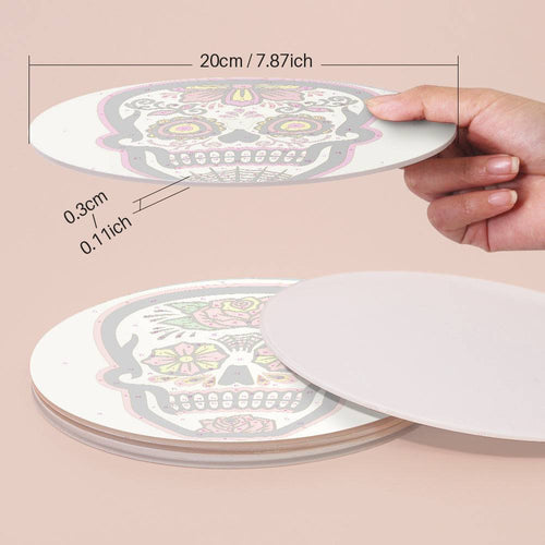 Day of the Dead Collection - Paint by Numbers Placemats-Celebrate vibrant traditions with our Day of the Dead Paint by Numbers Placemats. Adorned, colorful skulls add festive and artistic flair to your table.-Canvas by Numbers