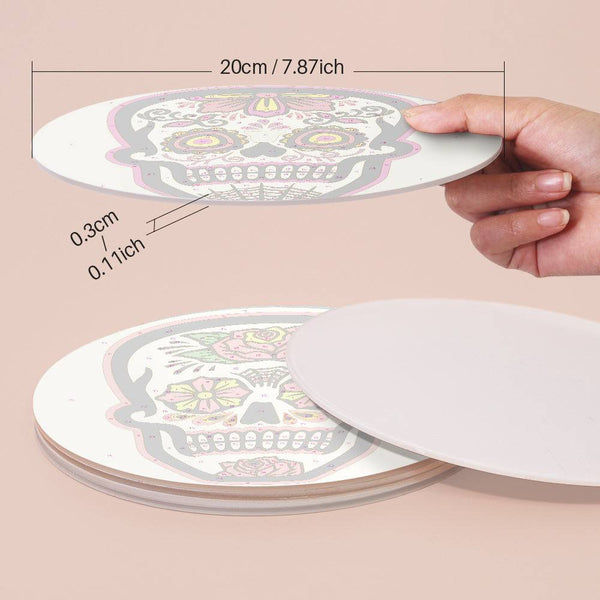 Day of the Dead Collection - Paint by Numbers Placemats-Celebrate vibrant traditions with our Day of the Dead Paint by Numbers Placemats. Adorned, colorful skulls add festive and artistic flair to your table.-Canvas by Numbers