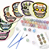 Day of the Dead Collection - Paint by Numbers Placemats-Celebrate vibrant traditions with our Day of the Dead Paint by Numbers Placemats. Adorned, colorful skulls add festive and artistic flair to your table.-Canvas by Numbers