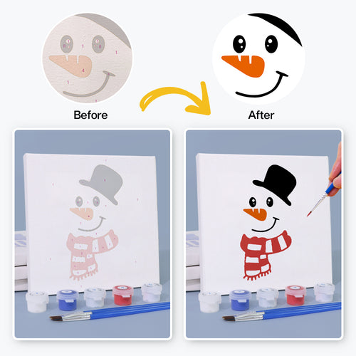 Festive Icons 2 mini paint by numbers kit with acrylic paints and brushes included