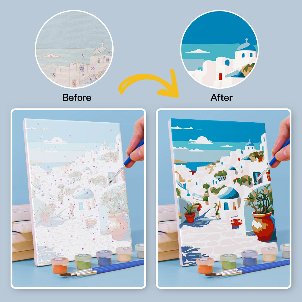 Colorful Escapes – Cityscapes Mini Paint by Numbers Set