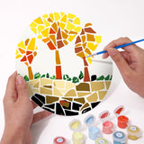 Mosaic Collection 2 - Paint by Numbers Placemats-Bring colorful mosaic art to your table with our Mosaic Paint by Numbers Placemats. Paint vibrant scenes like a vase with flowers or a beach sunset.-Canvas by Numbers