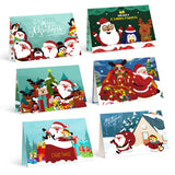 Christmas Card Set 4 - Paint by Numbers-Personalize your holiday greetings with Christmas Card Set 4. Includes 6 paint-by-numbers cards for DIY projects or thoughtful handmade gifts.-Canvas by Numbers