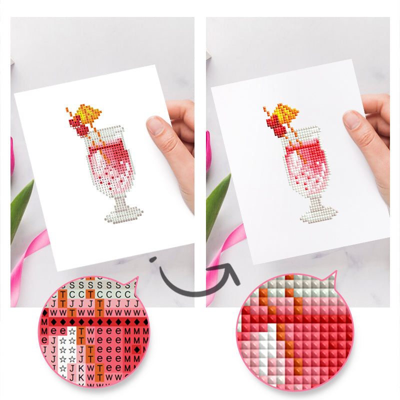 Cocktail Collection 1 - Mini Diamond Painting Kit-Craft your favorite cocktails with our Mini Diamond Painting Kit. Featuring 12 iconic drinks, it’s perfect for art enthusiasts and cocktail fans alike!-Canvas by Numbers