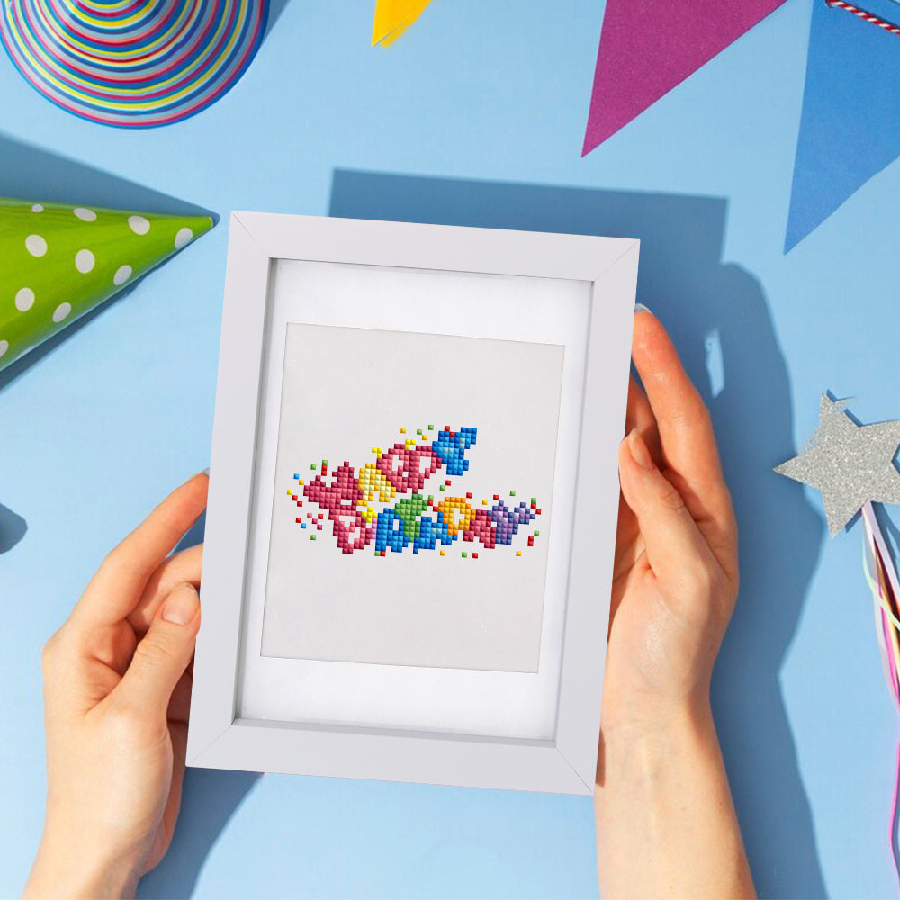 Birthday Party Collection - Mini Diamond Painting Kit-Craft the joy of birthdays with our Birthday Party Collection Mini Diamond Painting Kit. Create 12 festive designs perfect for decorations and gifts!-Canvas by Numbers