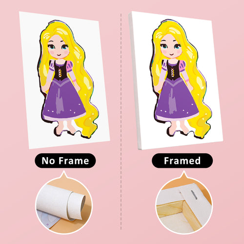 Little Princesses mini paint by numbers kit with acrylic paints and brushes included