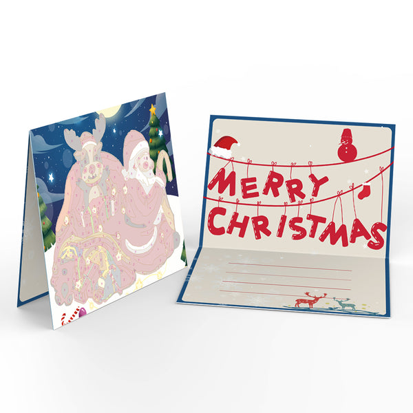 Christmas Card Set 4 - Paint by Numbers-Personalize your holiday greetings with Christmas Card Set 4. Includes 6 paint-by-numbers cards for DIY projects or thoughtful handmade gifts.-Canvas by Numbers