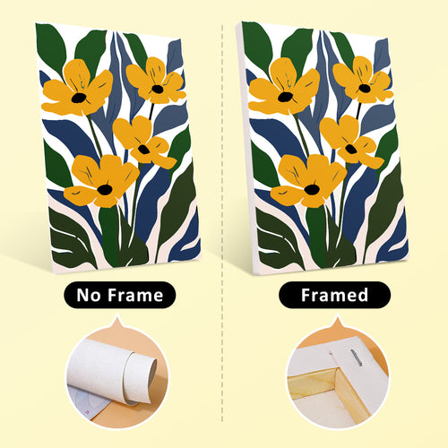 Floral Collection 1 mini paint by numbers kit with acrylic paints and brushes included