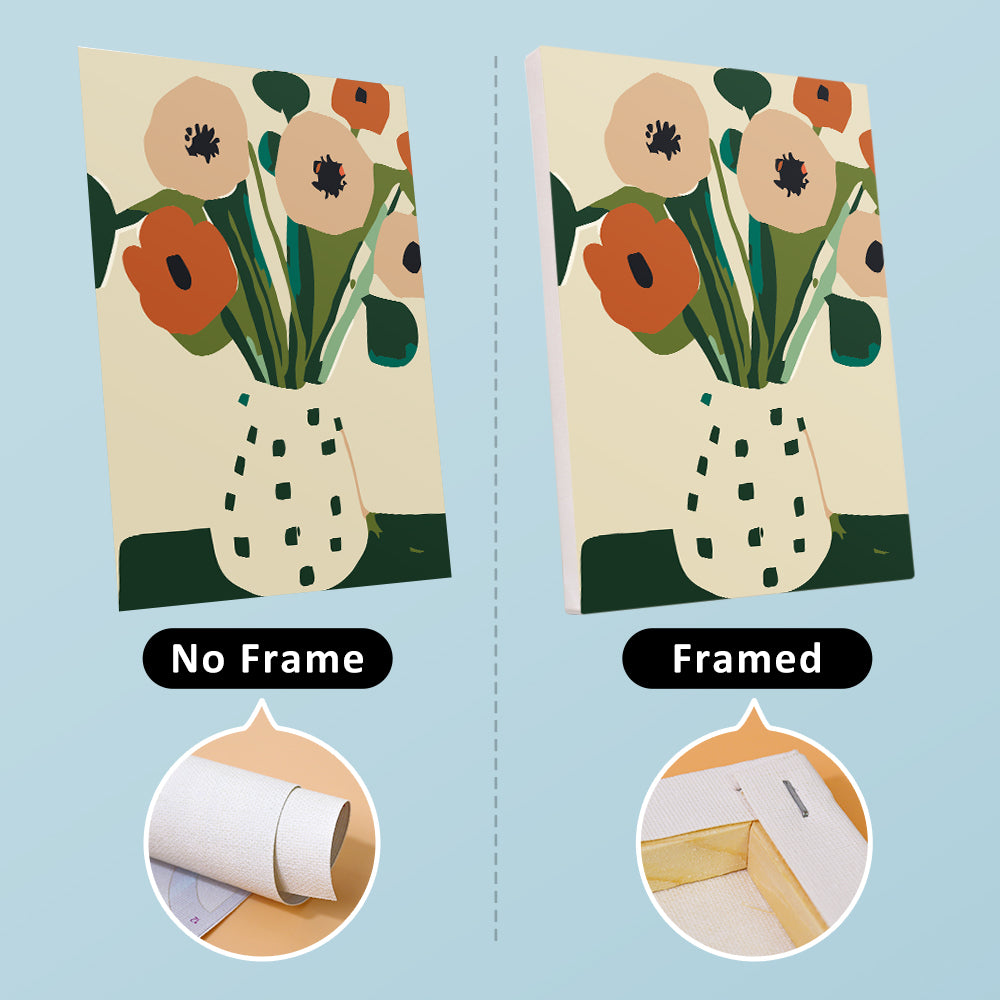 Blomsterkollektion 2 - Mini Måla efter siffror-set