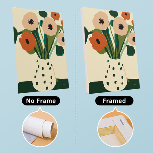 Floral Collection 2 mini paint by numbers kit with acrylic paints and brushes included