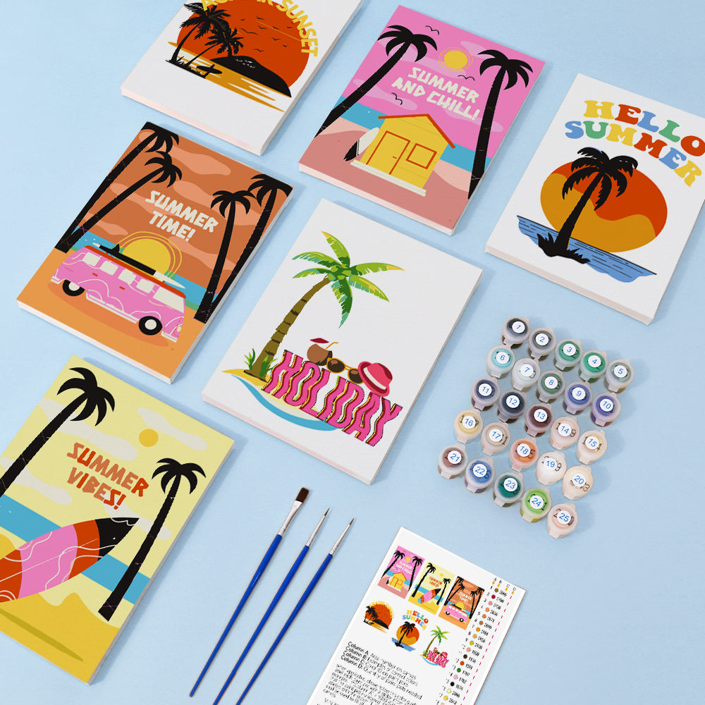 Summertime Collection 2 - Mini Paint by Numbers Set
