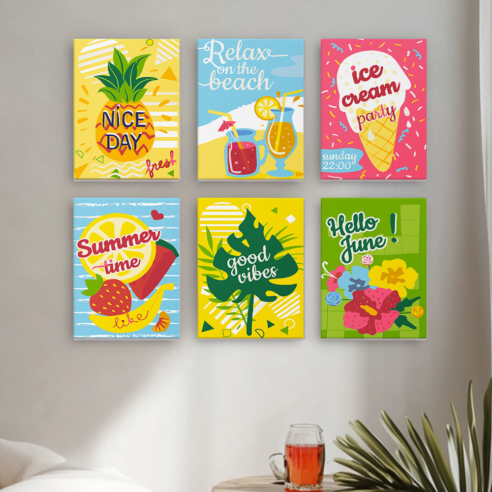 Summertime Collection 3 - Mini Paint by Numbers Set