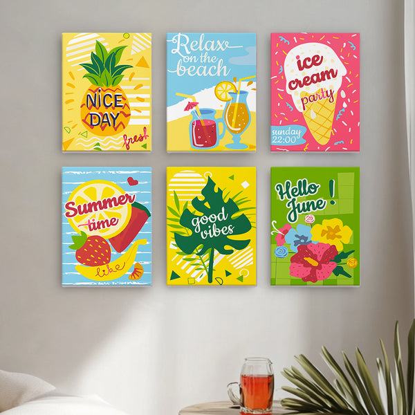 Summertime Collection 3 - Mini Paint by Numbers Set
