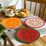 Tropical Fruits Collection - Paint by Numbers Placemats-Brighten your table with our Tropical Fruits Paint by Numbers Placemats. Paint vibrant designs of orange, lemon, watermelon, kiwi, dragonfruit, and more.-Canvas by Numbers