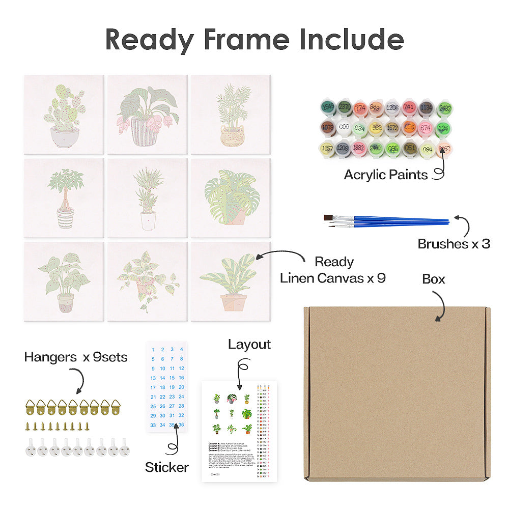 Husplantekolleksjon – Mini Mal etter tall-sett