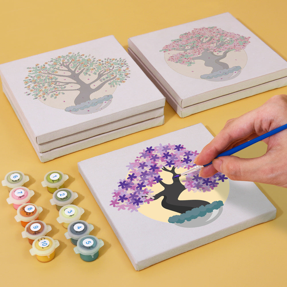 Zen Bonsai – Kit di Mini Canvas by Numbers