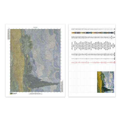 Campo di grano con cipressi - Diamond Painting