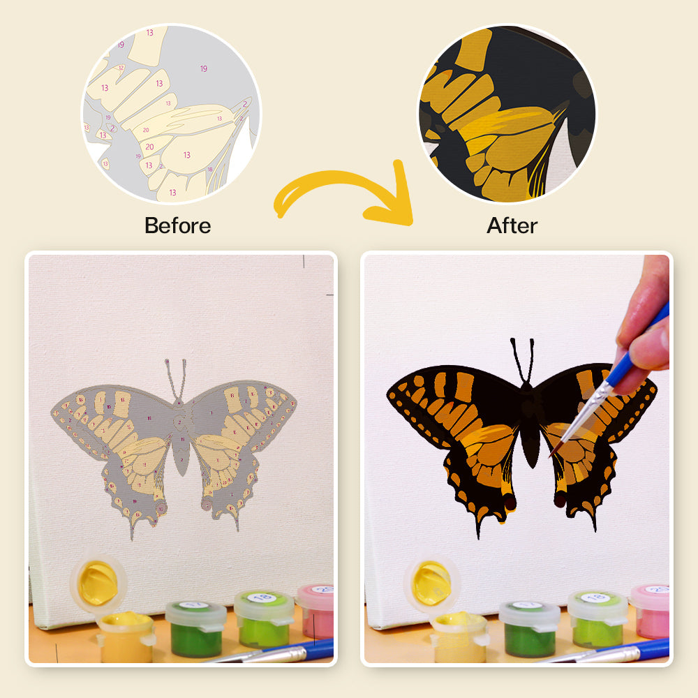 Beautiful Butterflies – Mini Paint by Numbers Set