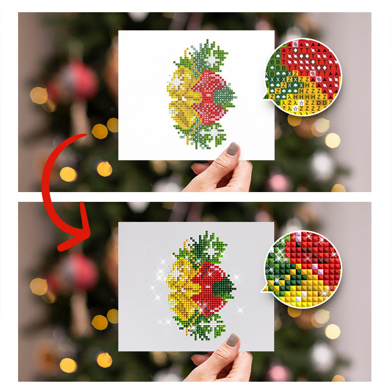 Christmas Collection 3 - Mini Diamond Painting Kit-Celebrate the holiday season uniquely with our Christmas Collection 3 Mini Diamond Painting Kit. Create 12 distinct festive scenes to light up your home!-Canvas by Numbers