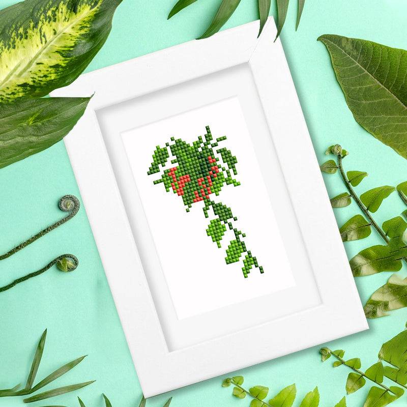 Plants Collection 3 Mini Diamond Painting: Botanical Elegance