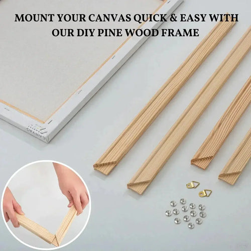 DIY Wooden Frame for Charming Cactus Canvas – Easy to Assemble