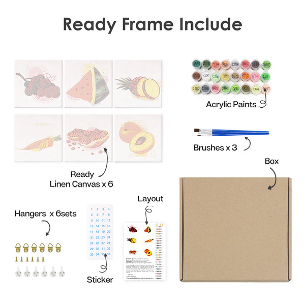 Trädgårdsbitar – Mini Måla efter Nummer Set