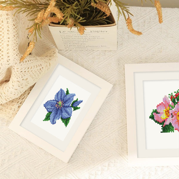 Floral Collection 2 - Mini Diamond Painting Kit-Blossom into art with our Floral Collection 2 Mini Diamond Painting Kit. Craft 12 vibrant flowers, perfect for decorators and nature enthusiasts alike!-Canvas by Numbers