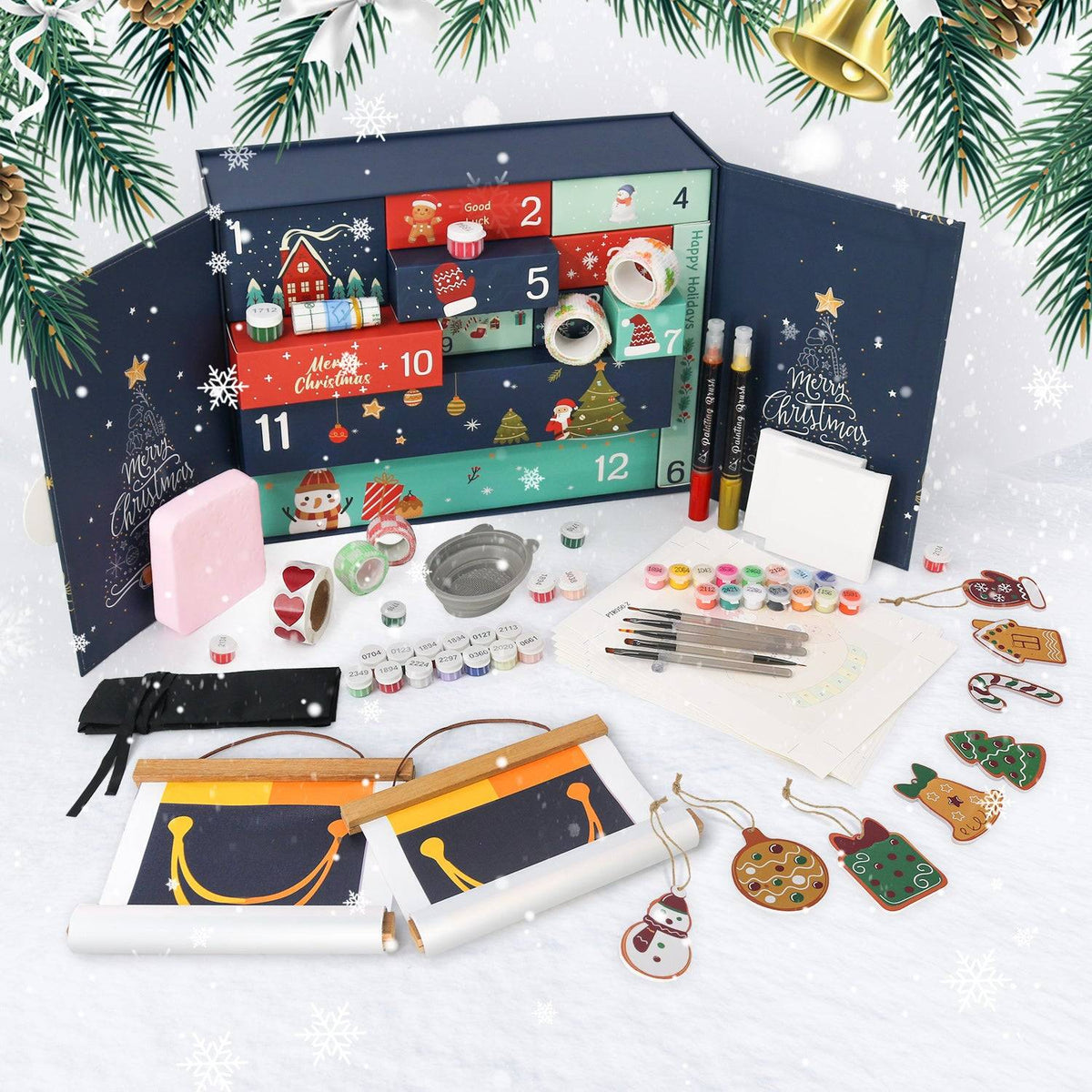 Festive Art Box – Christmas Paint by Numbers Gift Set