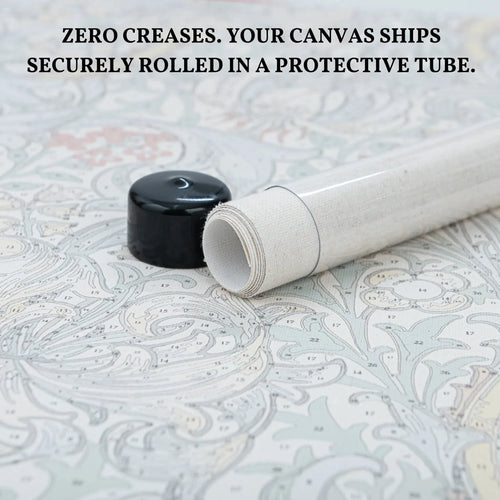 Floral Vase Composition Rolled Canvas in Tube – Crease-Free Protection