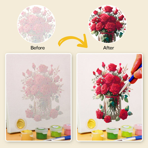 Love & Roses 2 – Mini Paint by Numbers Set