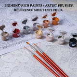 Les Iris - Paint by Numbers – Includes pigment-rich acrylic paints, artist brushes, and a detailed reference sheet for a smooth painting experience