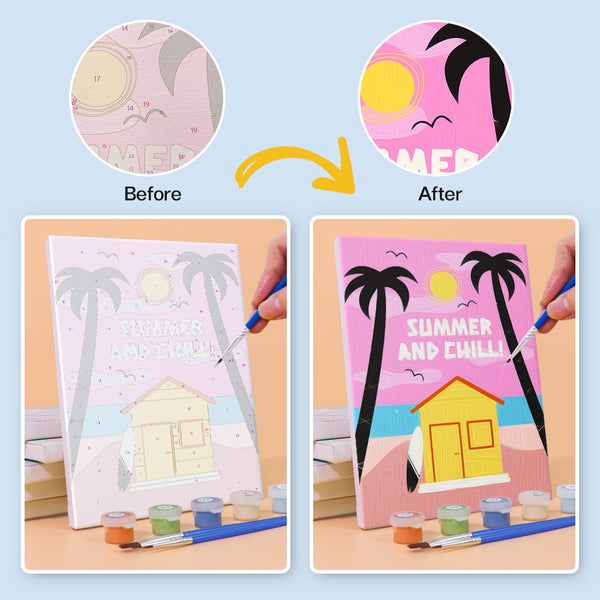 Summertime Collection 2 - Mini Paint by Numbers Set