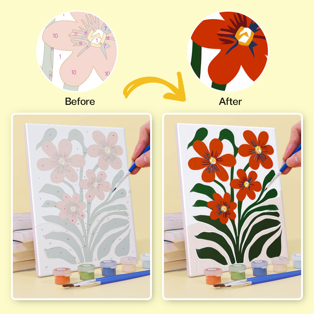 Bloemencollectie 1 - Mini Schilderen op Nummer Set