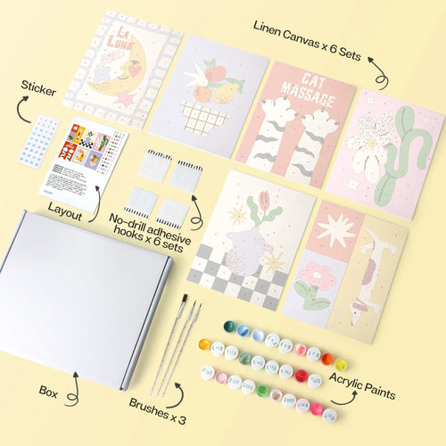 Whimsical Prints Collection mini paint by numbers kit design photo