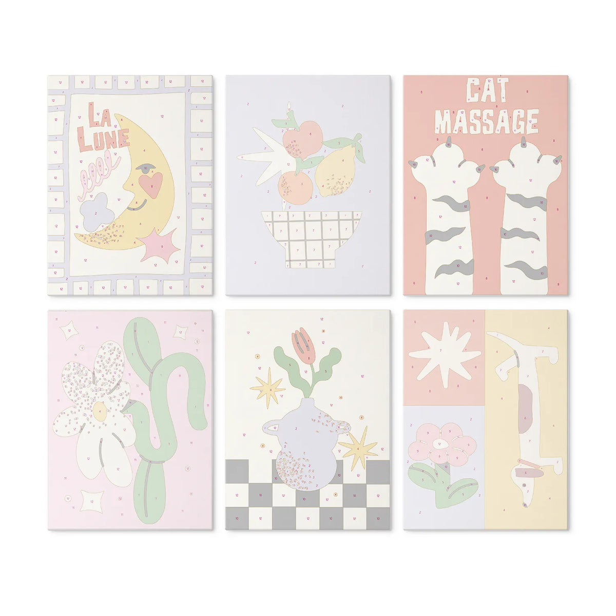 Whimsical Prints Collection mini paint by numbers kit design photo