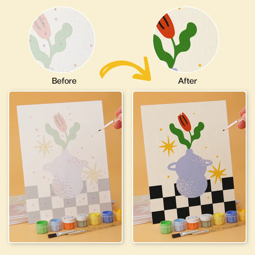 Whimsical Prints Collection mini paint by numbers kit design photo