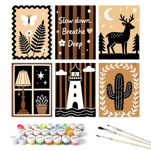 Quiet Moments Collection mini paint by numbers kit design photo