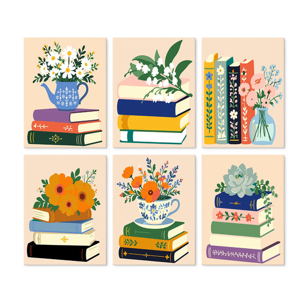 Books & Blooms Collection 1 mini paint by numbers set cover